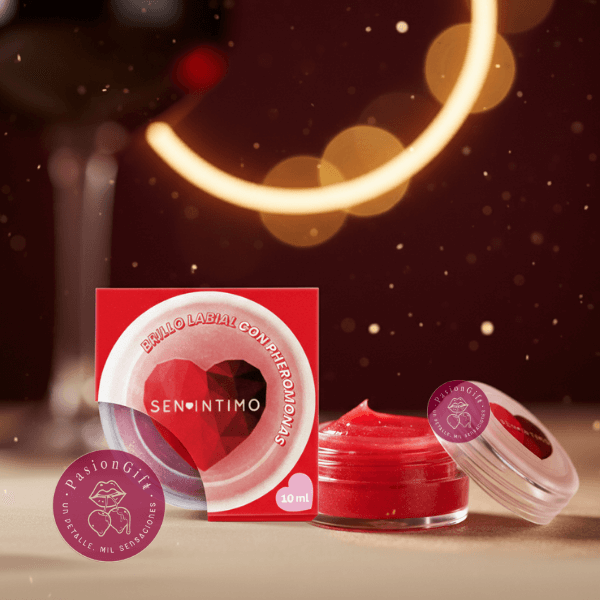 Brillo Labial Cereza con Feromonas Sen Intimo redondo 10ml - Image 2