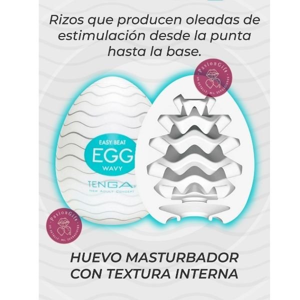 Masturbador x6 Huevos Kiss Egg con Texturas Diferentes - Image 7